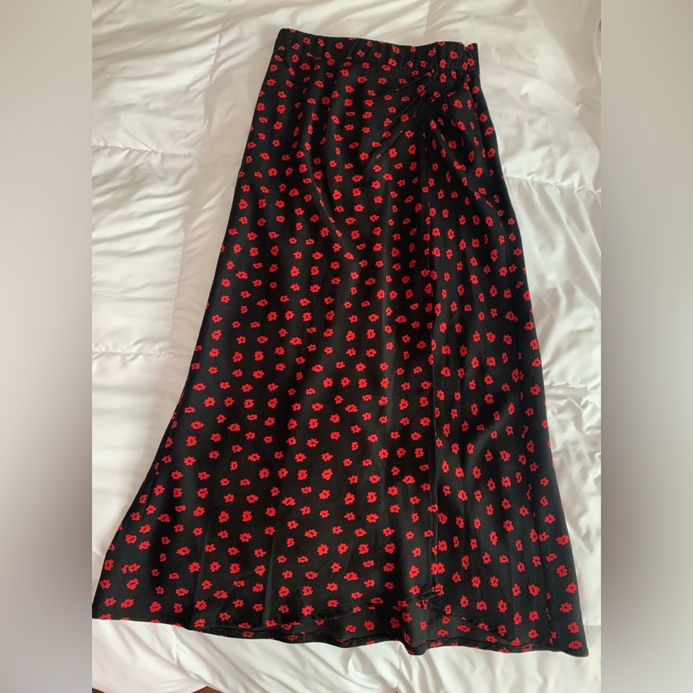 Floral midi skirt